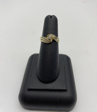 14K Yellow Gold 3.75GM Cubic Stones Engagement Ring $265