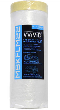 VViViD Heavy-Duty Chemical Grade Tape Plastic Masking Drop Cloth