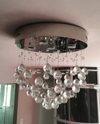 Gorgeous crystal chandelier light fixture for ceiling,like new