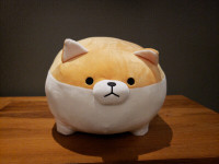 SQUISHY DOT Shiba Inu Dog Plush Cushion - Large Soft Flexible Cu
