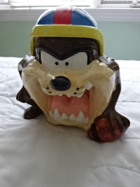 Tazmanian Devil Football Player Cookie Jar