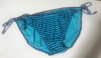 Plus size new blue stripe swim bottoms tags taken off and washed