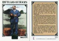 NBA 100 YEARS OF HOOPS BASKETBALL CARD JAMES NAISMITH #CC1 1991
