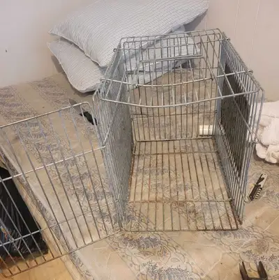 This metal pet cage is perfect for small animals, providing a secure and airy environment, although...