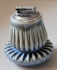 Vintage Irish Porcelain Colibri UK Table Lighter and Ashtray Set