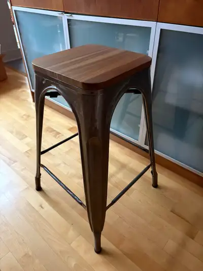 Tabouret Bois & Inox, View more