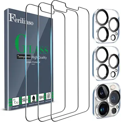 (5 Pk) Glass Screen & Lens Protectors (iPhone 13 Pro Max), View more
