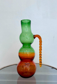 Hand blown glass vase or carafe