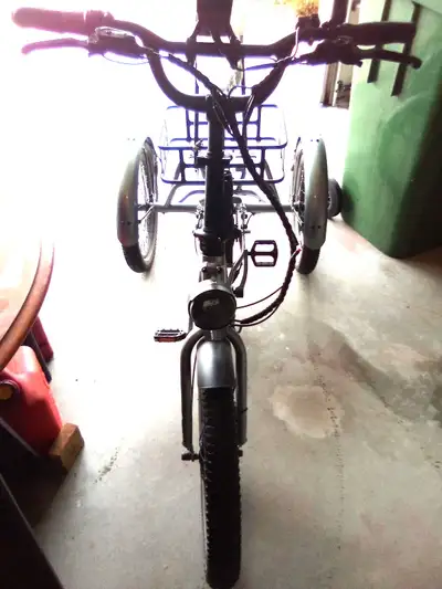 Price Negotiable Foldable, Lectric XP Trike , drivable but has bent axle,, extra tires and tire tube...