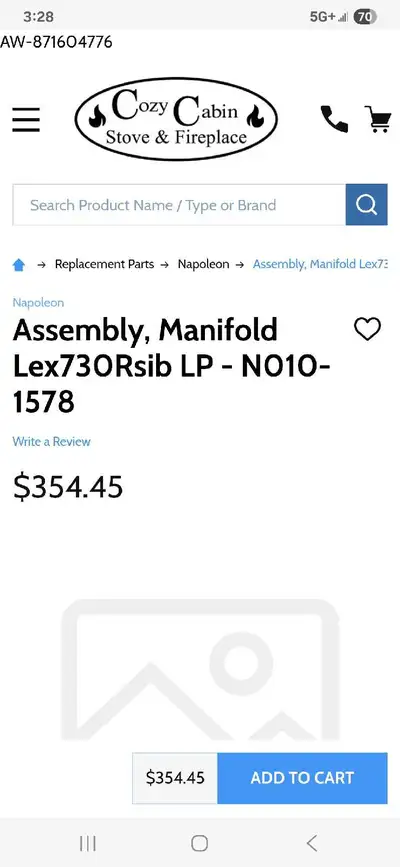 Napoleon 730 manifold, View more