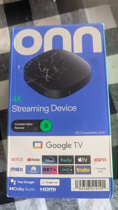 ONN android box Google TV, View more