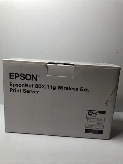 EpsonNet 802.11g Wireless External Print Server (NEW, OPEN BOX), View more