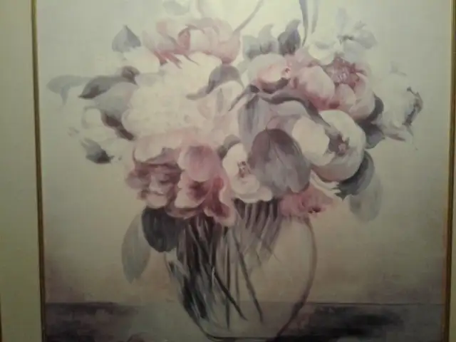 Wall art. Framed: flowers" Peonies in a Glass Vase" in Home Décor & Accents in Ottawa - Image 3