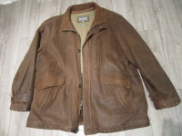 2xl men's  Wilson Leather coat jacket brown