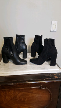 Shoes Ladies Black Ankle Boots New & Used