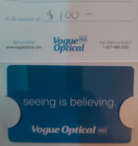$100 for Vogue Optical 