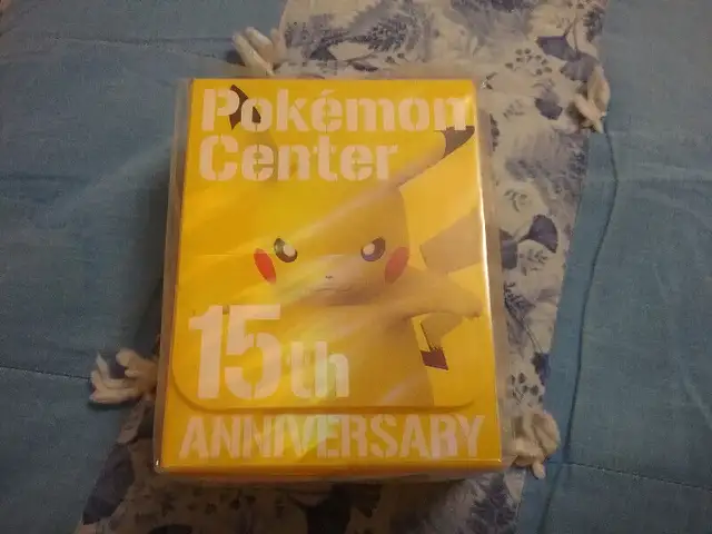 Pokemon 15th Anniversary deck box and sleeves, SEALED! in Toys & Games in Edmonton - Image 4