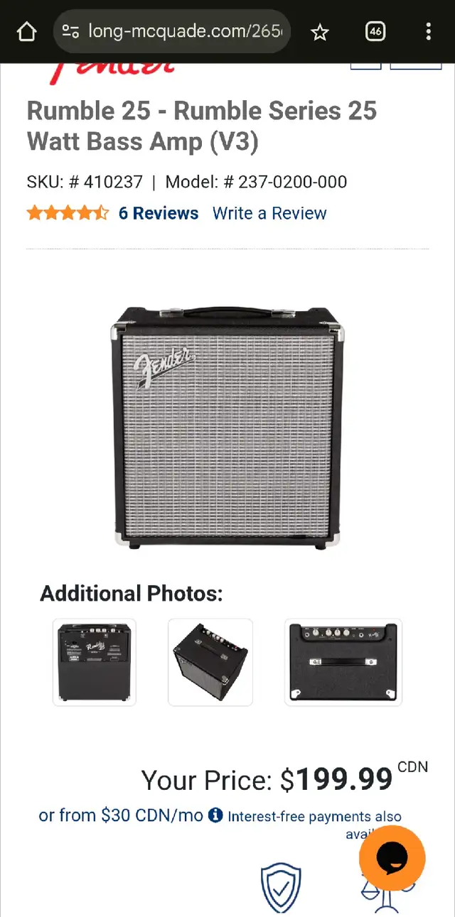 Fender Rumble 25 Bass amp63234911465603122