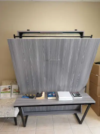 MURPHY WALL BED Material: Wooden Colour: Grey Available Size: Single, Double and Queen Free standing...