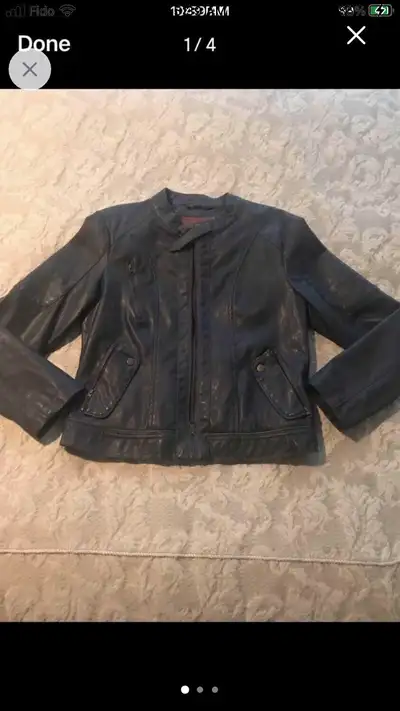 Women’s faux leather jacket - Large- Veste en deux cuir femmes , View more