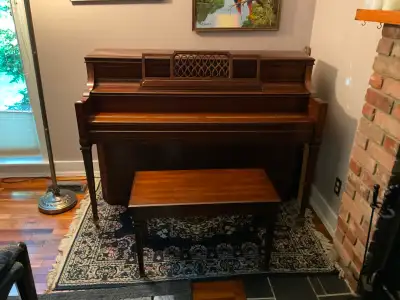 Upright Yamaha piano. Used but in excellent shape. Model 26 A/W, View more