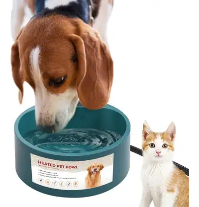 Heated Water Bowl for Outdoor Cats, 2.2L Heated Dog Bowl, , View more