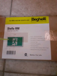 NEW Beghelli Stella RM Steel LED Exit Sign