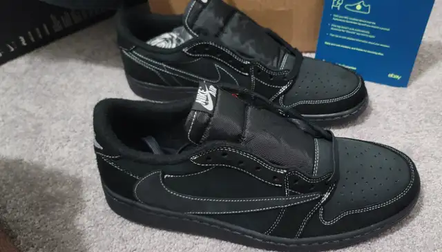 Travis Scott  Air Jordan 1 Low Black Phantom Sz 12 New in Men's Shoes in Markham / York Region - Image 8