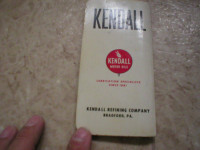 HUILE OIL KENDALL NOTEPAD CAHIER NOTE SHELL ESSO GAS GAZ 1964
