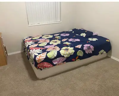 1 room along with separate washroom in 2 two bed room apartment but kitchen is in sharing . Bus stop...