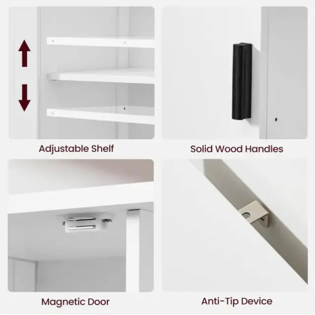 Iwell Floor Storage Cabinet with 2 Doors and 2 Open Shelves in Bookcases & Shelving Units in Oakville / Halton Region - Image 10