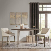 Two Counter Height Upholstered Dining Chairs