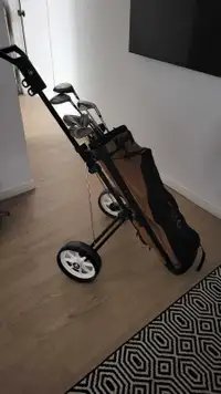 Sac de bâtons golf complet avec chariot et balles