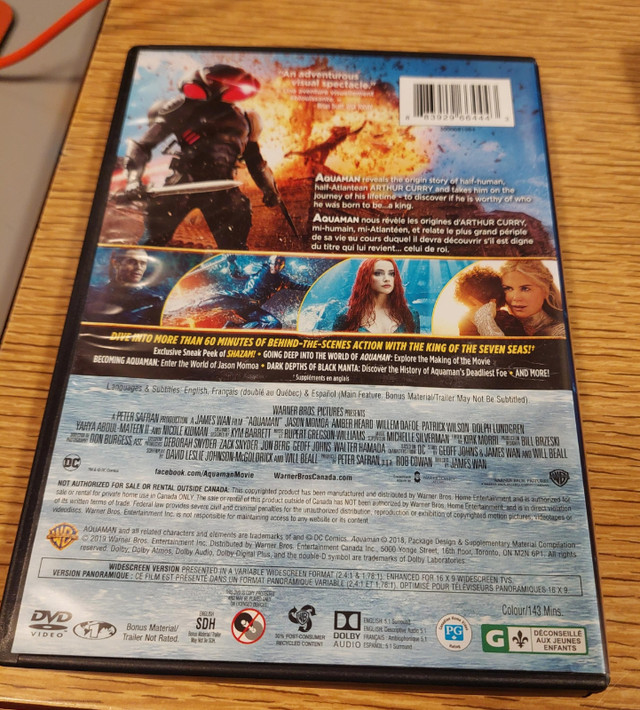 Aquaman (DVD - 2 Disc) - Like New - DC Comics - Jason Momoa in CDs, DVDs & Blu-ray in Grand Bend - Image 3