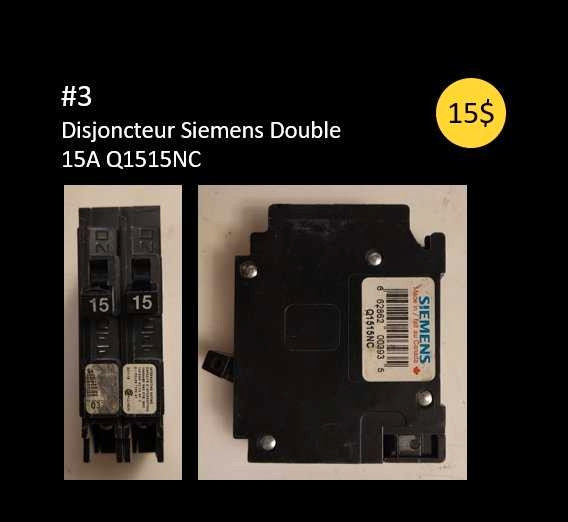 Disjoncteurs DOUBLE
VOIR PHOTOS  
Modèles et prix variés
 dans Outils électriques  à Ville de Montréal - Image 3