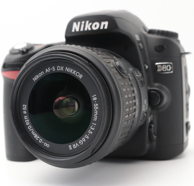 Nikon D80 Digital DSLR Camera AF-S DX 18-55mm VR II Lens, View more