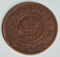 1864 Nova Scotia Canada Victoria 1 penny