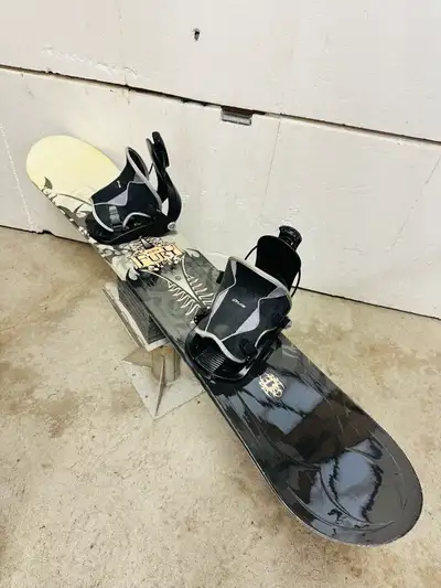 LTD Fury snowboard with Flow rear entry step-in large bindings, View more