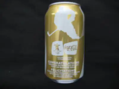 Coca Cola Gold Medal Hockey Vancouver 2010 Olympics Full Can. Unopened Full Can. In Mint Condition.
