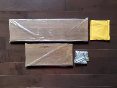 Rustic shelf brown invisible wall anchors (2 models) / tablette, View more
