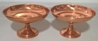 Solid Coppercraft Guild Pedestal Candy Dishs / Compote
