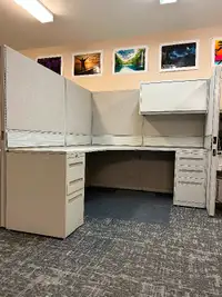 Good Quality Workstation - Desks, Drawers + Storage Cabinet