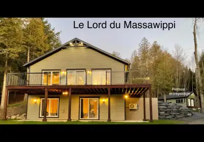 Bord de l’eau, Construction neuve, vu sur lac, montagne, Terrain privé, accès direct (quai), forêt,...