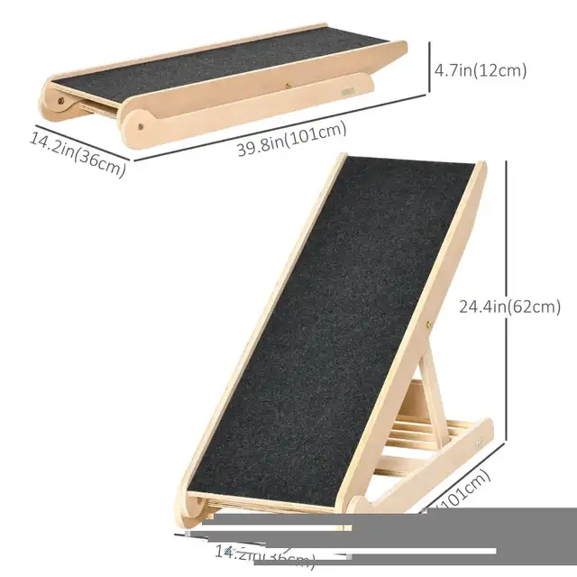 PawHut Dog Ramp Foldable Pet Ramp for Bed Couch in Accessories in Markham / York Region - Image 11