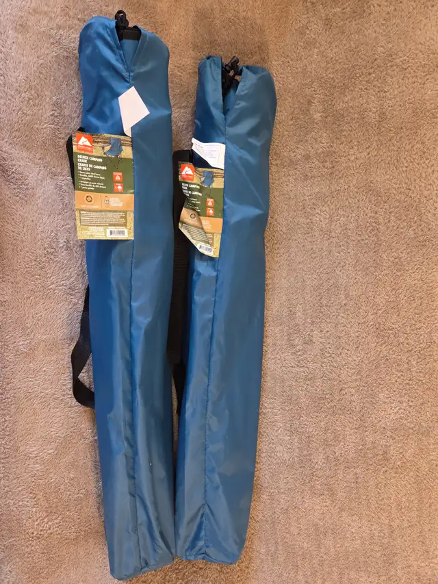 2x Ozark Trail Deluxe Camping Chairs – New, Blue