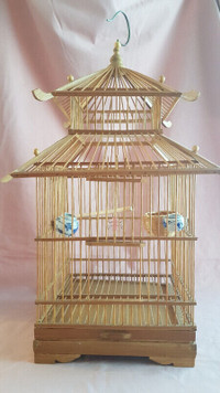 Large 17 Vintage Brass Bird Cage