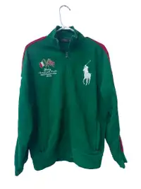 Rare Polo Ralph Lauren Green Big Pony Track Jacket Italy