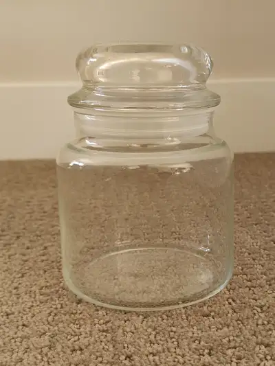 Glass Jar Storage Canister Container w/ Lid Seal 4" (H) x 4" (D), View more
