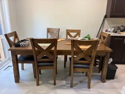 Rustic Farmhouse Dining Table Set, View more