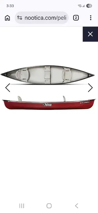 Great recreational canoe with back rest.